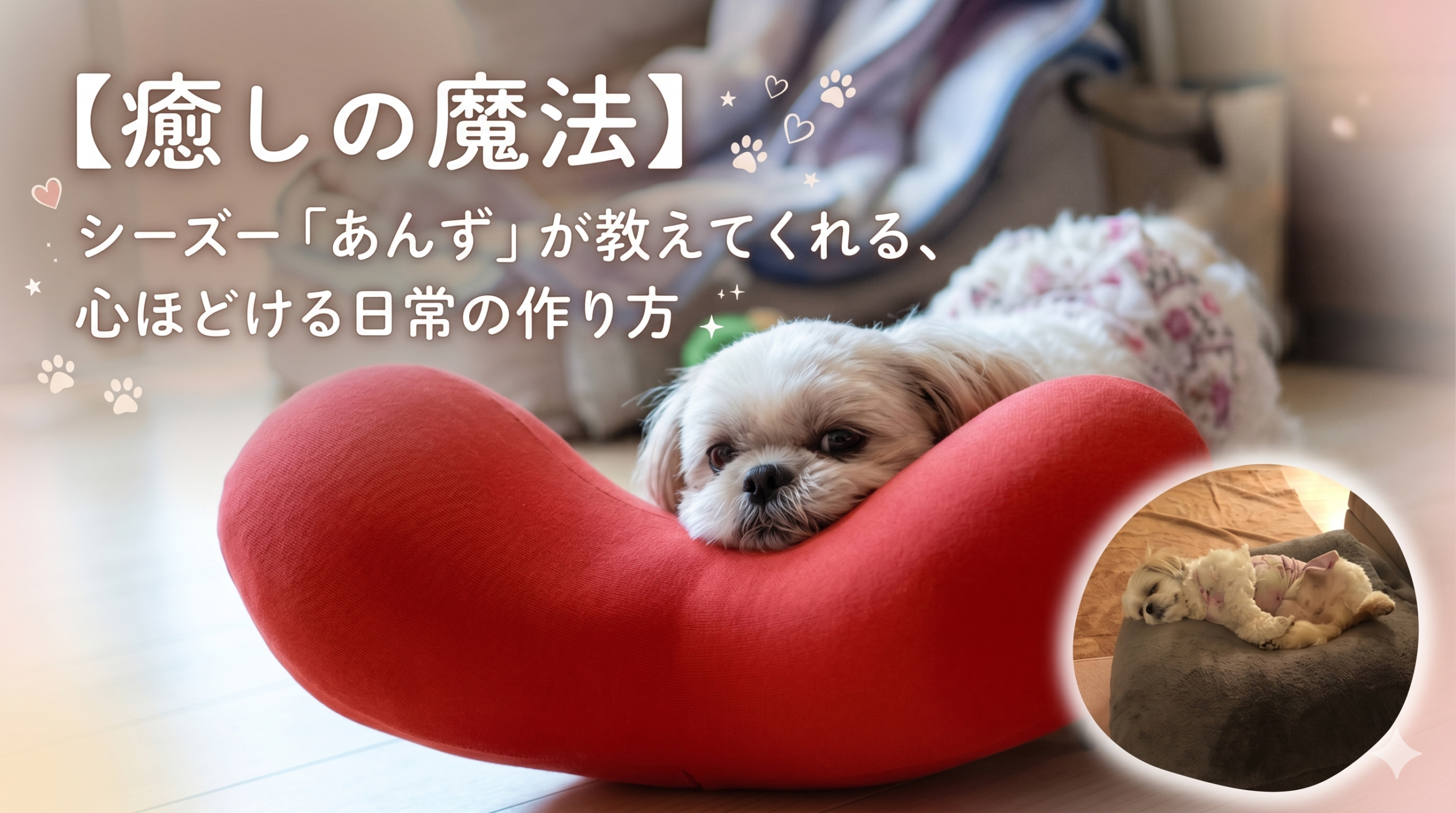 シーズーあんずとヘルマンリクガメタル吉 - 癒しの日常ブログサムネイル